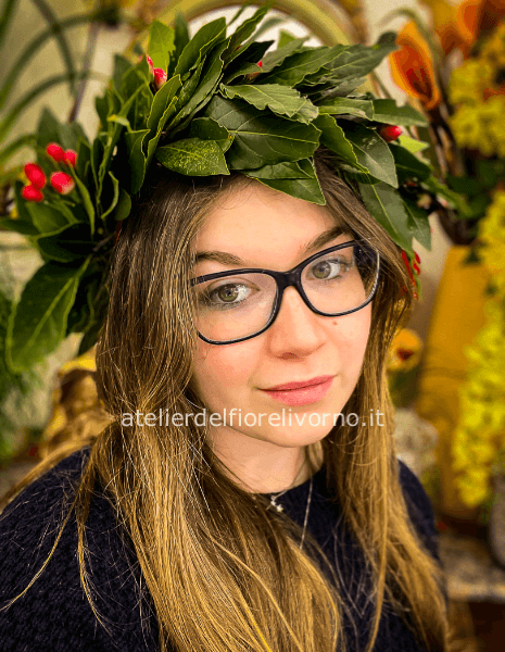 Coroncina di alloro per laurea ( SOLO Alloro )